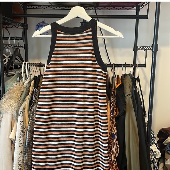 GANNI Suki Glitter Striped Maxi Dress XS - Picture 8 of 10